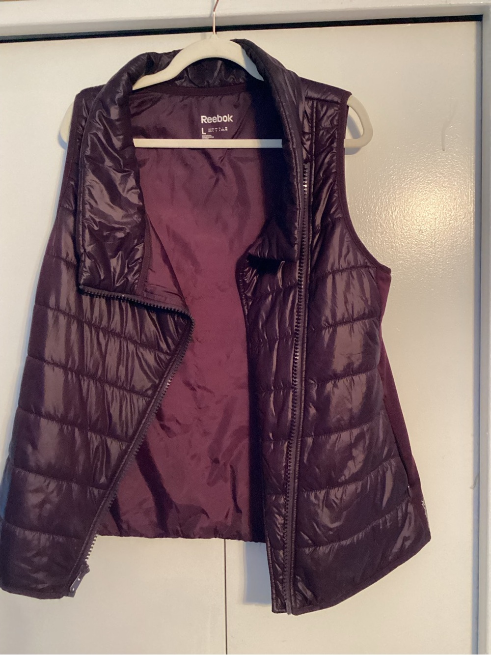 Reebok Women's Quilted Puffer Vest - Plum/Burgundy